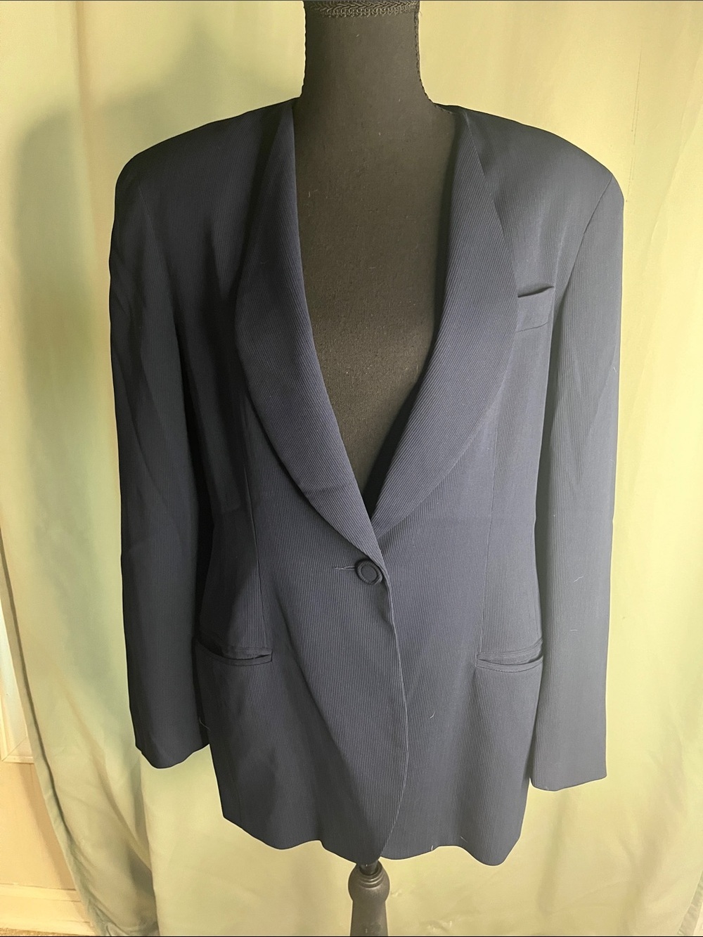 Refrew Single-Button Navy Shawl Collar Blazer Womens size 6